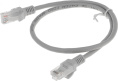 Патч-корд PREMIER PP12-0.5M литой (molded), UTP, кат.5E, 0.5м, 4 пары, 26AWG,  алюминий омедненный,  многожильный,  серый