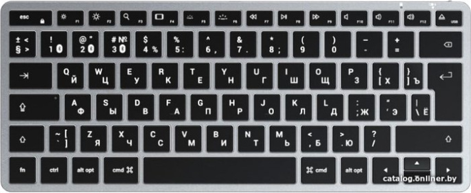 Беспроводная клавиатура Satechi Slim X1 Bluetooth Keyboard-RU. Раскладка - Русская. Цвет: серебристый. (ST-BTSX1S-RU)