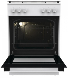 Плита Газовая Gorenje GG6A11WF белый стеклянная крышка реш.чугун
