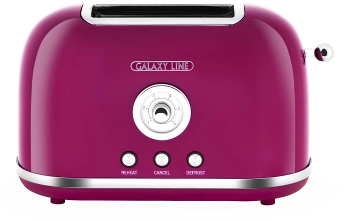 Тостер GALAXY LINE GL 2916,  малиновый [гл2916л]