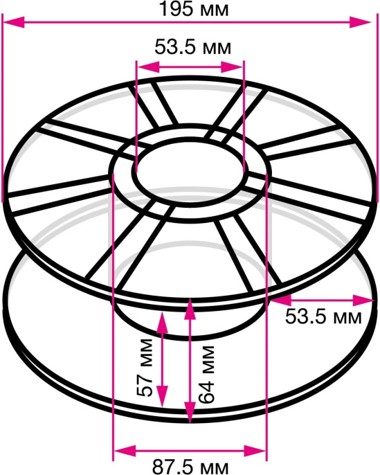 Пластик для принтера 3D Cactus CS-3D-PLA-1KG-S-COPP PLA SILK d1.75мм 1кг L326м 1цв.