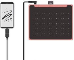 Графический планшет Huion Inspiroy RTS-300 Pink перо/5080LPI/300 PPS/6 клавиш/8192 уровней нажатия/раб.пов. 160*100/USB-A