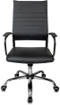 Кресло руководителя Бюрократ CH BALANCE SL PU, экокожа, до 150кг, топ-ган, фиксированные подлокотники,  черный