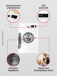 Стиральная машина Hansa WHN8141BSD2 класс: A+++ загр.фронтальная макс.:8кг белый инвертер