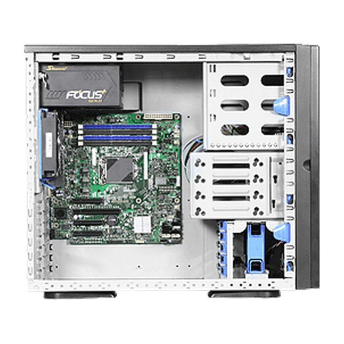 Корпус Chenbro SR20966H04*14649 Chassis. w/o HDD Cage, USB3.0, Rackable,1x SR20966 Front Bezel, Silver/Black,1x 120mm Fan, PWM, T25, Two Ball Bearing, L650mm, 2600RPM with finger guard, Rear(AVC),1x 120mm Fan Holder, Blue,1x Metal Key Lock (on rear panel)