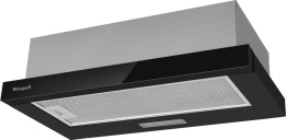 Вытяжка встраиваемая Weissgauff TEL 600 Glass черный управление: кулисные переключатели 1 мотор