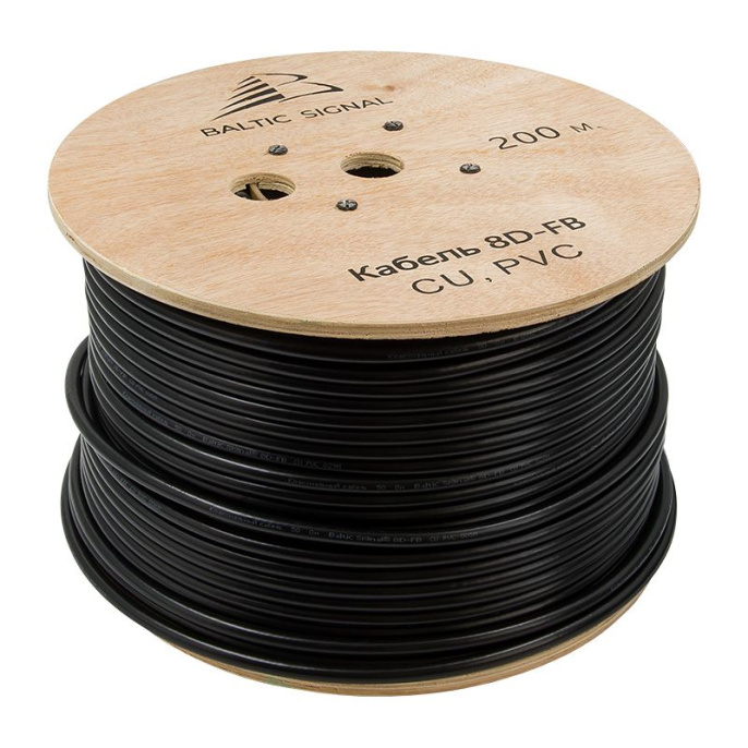 Кабель BALTIC SIGNAL 8D-FB CU PVC черный (отгрузка кратно 25 м)