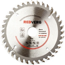 Диск пильный по дереву твердосплавный (130х20/16 мм; 36 зубьев) REDVERG 6621206