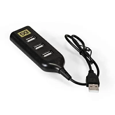 USB-Хаб (концентратор) ExeGate DUB-42 EX293976RUS (кабель-адаптер USB2.0 -- 4xUSB2.0, Plug&Play, черный)