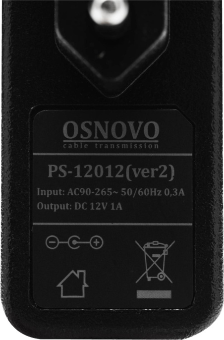 Блок питания AC/DC Osnovo PS-12012 ver2 12В 12Вт PS-12012 VER2