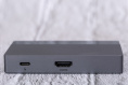 Переключатель CABLETIME CB00G (CT-PS41-GB1) 4-в-1, Mini DP / DP / HDMI / Type-C, 4K@60 Гц, 15 м, подсветка, космический серый