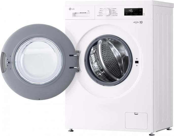Стиральная машина LG F2Y1HS3W, с фронтальной загрузкой, 7кг, 1200об/мин, с паром, инверторная