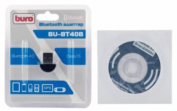 Bluetooth адаптер Buro BU-BT40B BT 4.0+EDR class 1.5, USB, 20м, черный