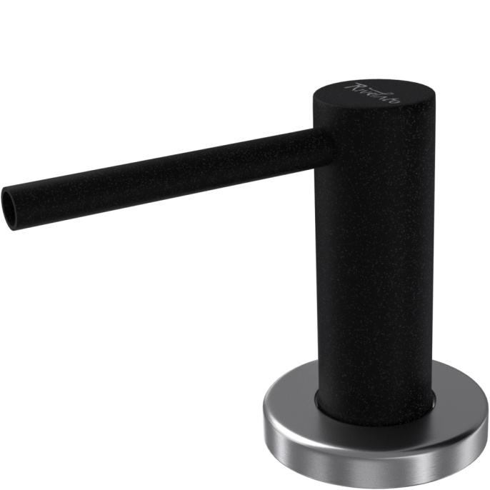 Дозатор RIVELATO, объем емкости для жидкого мыла 250 мл, отверстие для монтажа d-35 мм, цвет черный RD-500 nero