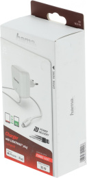 Сетевое зарядное устройство HAMA H-183318, 8-pin Lightning, 30Вт, 3A, белый [00183318]
