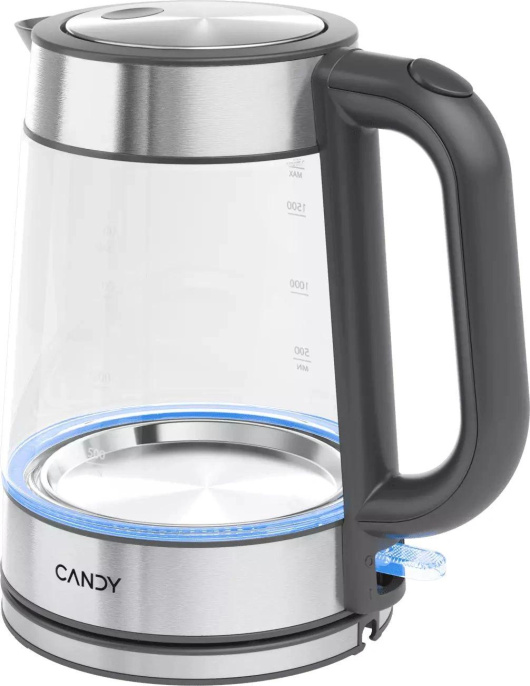Чайник электрический Candy CK-303, 1.8л, Металл/стекло/пластик