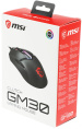 Мышь проводная MSI Clutch GM30, игровая, оптическая, USB, 6200dpi, черный [s12-0401850-d22]