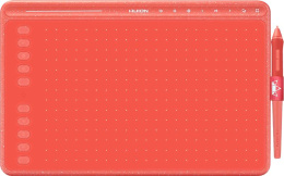 Графический планшет Huion HS611 Red перо/PW500/5080LPI/233PPS/10 программируемых клавиш/8 мультимедийных клавиш/8192 уровней нажатия/USB-C