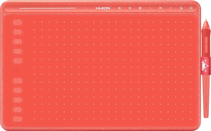 Графический планшет Huion HS611 Red перо/PW500/5080LPI/233PPS/10 программируемых клавиш/8 мультимедийных клавиш/8192 уровней нажатия/USB-C