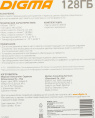 Карта памяти microSDXC UHS-I U3 Digma 128 ГБ, 90 МБ/с, Class 10, CARD30,  1 шт., переходник SD [dgfca128a03]