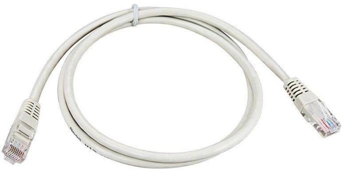 Патч-корд REXANT вилка RJ-45,  модуль RJ-45,  кат.5E,  ПВХ,  1м,  серый [18-1002]