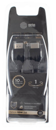 Кабель аудио-видео Cactus CS-HDMI.2-1,  HDMI (m) -  HDMI (m),  ver 2.0,  1м, GOLD,  черный