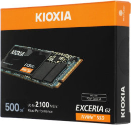 Накопитель SSD 500GB Toshiba Kioxia Exceria G2 M.2 2280, PCI-E 3x4, NVMe [R/W - 2100/1700 MB/s] BiCS FLASH TLC LRC20Z500GG8