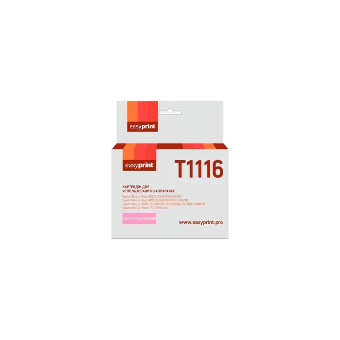 Картридж EasyPrint (C13T0816/T1116/T0816) для Epson Stylus Photo R390, RX690, светло-пурпурный, с чипом IE-T1116