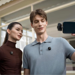 Радиосистема DJI Mic Mini (2TX + 1RX) DM3050 электретный (малый конденсатор), петличный/портативный, для интервью и репортажей/для смартфонов, круговая направленность, 20-20000 Гц, разъем подключения USB Type-C/3.5 мм, радиус действия 400 м