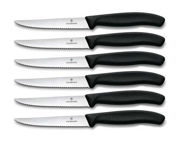 Набор ножей кухон. Victorinox Swiss Classic 6.7233.6 компл.:6предм. черный европодвес