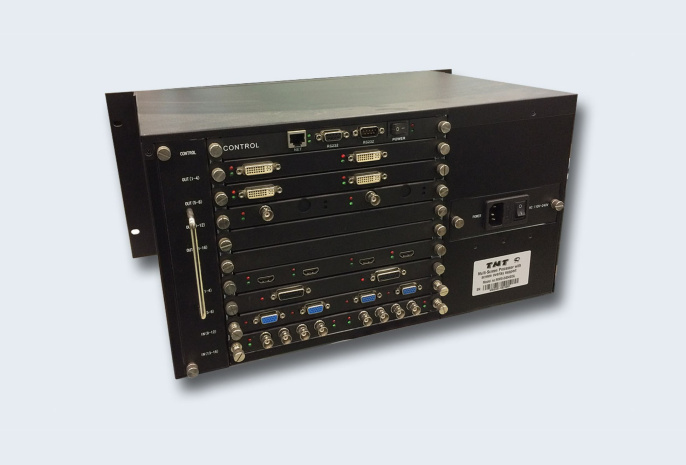 TNTV/TNT MMS-0404SISL Переключатель-шасси, электрон., HDMI/DVI/VGA/CVBS/SDI/IP-AV, 16 16 выходов, без карт расширения, произвольное расположение окон;картинка в картинке PIP;обрезка изображения