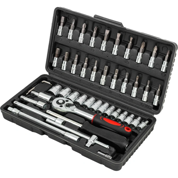 Набор инструмента WMC TOOLS 1/4"DR 46 предметов WMC-2462-5(47789)