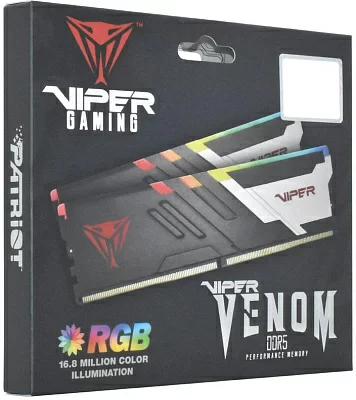 Модуль памяти Patriot Viper Venom RGB PVVR532G720C34K DDR5 DIMM 32Gb KIT 2*16Gb PC5-57600 CL34