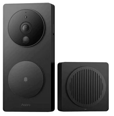 Видеодомофон Aqara Smart Video Doorbell G4, в составе комплекта модели SVD-KIT1 с повторителем Chime Repeater модели SVD-C04