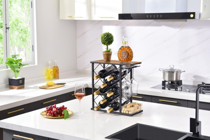 Стойка DOMFY DHC-WR10583, для вина, черный