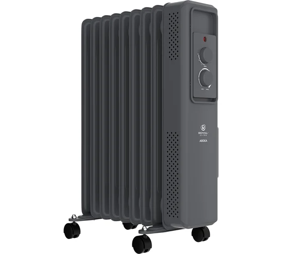 Масляный радиатор Royal Clima Ardea ROR-AR7-1500M, с терморегулятором, 1500Вт, 7 секций, 3 режима, графитовый