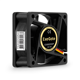 Вентилятор 12В DC ExeGate EX06025S3P 60x60x25 мм, Sleeve bearing подшипник скольжения , 3pin, 3500RPM, 24dBA EX297033RUS