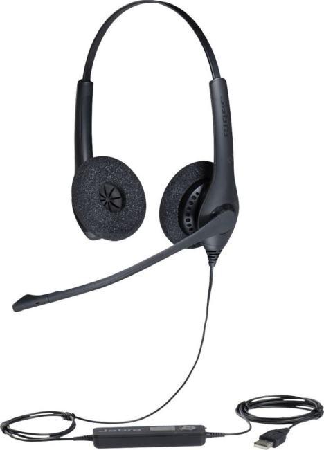 Наушники с микрофоном Jabra BIZ 1500 Duo черный 2.3м накладные USB оголовье 1559-0159