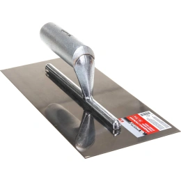 Стальная гладилка 280х130мм, зеркальная полировка, деревянная ручка MATRIX 86732