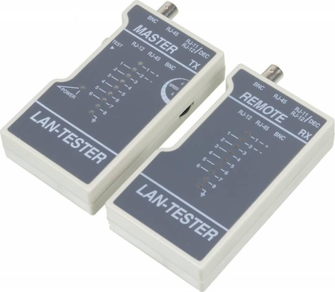 Кабельный тестер LanMaster TWT-TST-200 белый, серый