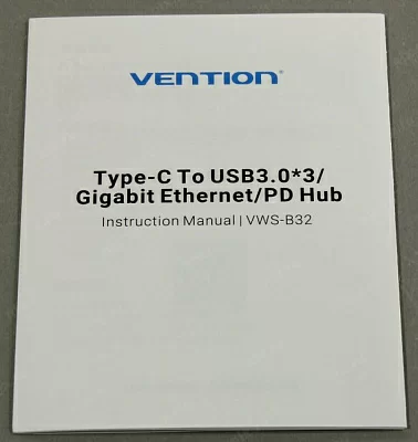 Сетевая карта Vention TGDHB USB3.1 Hub 3 port LAN подкл. USB-C