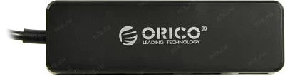 USB-хаб ORICO FL01-BK, USB 2.0 на 4xUSB 2.0, Черный ORICO-FL01-BK