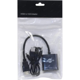 Адаптер ATcom AT1014 HDMI/VGA, черный, 0.1 м