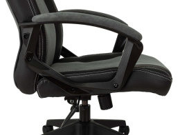 Кресло игровое ZOMBIE Hero, ткань/экокожа, до 120кг, серый