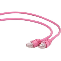 Патч-корд PREMIER PP12-3M/RO литой (molded), UTP, кат.5E, 3м, 4 пары, 26AWG,  алюминий омедненный,  многожильный,  розовый