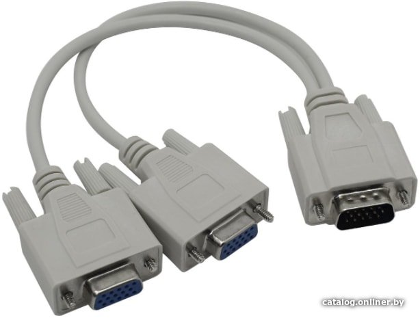Кабель-разветвитель ExeGate EX-CC-VGA-15M2x15F-0.3 монитор - 2xSVGA card, 15M/2x15F, 0,3м EX284939RUS