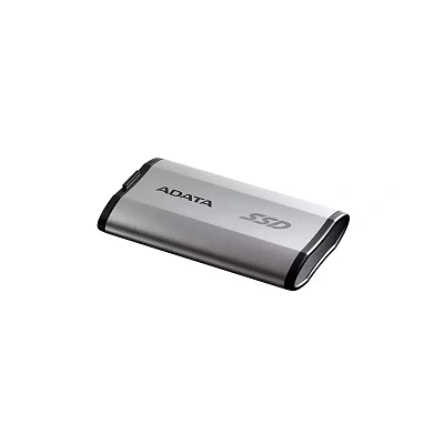 Твердотельный накопитель A-DATA External SSD SD810, 500GB, Type-C, USB 3.2 Gen2х2, up to R/W 2000/2000 MB/s, 72.7x44x12.2mm, Silver (5 лет) (SD810-500G-CSG)