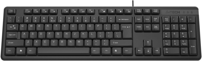 Клавиатура A4TECH KR-3, проводная, USB, мембранная, черный