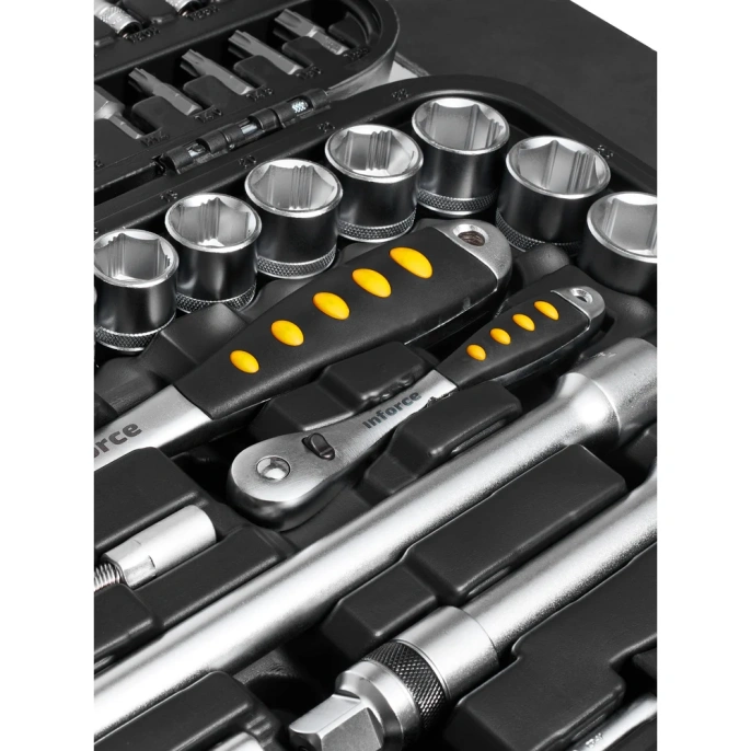 Набор инструментов 94 предмета 1/2", 1/4" Inforce, Сталь Cr-V, Профессиональный, 06-07-10