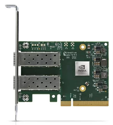 Mellanox ConnectX-6 Lx EN adapter card, 25GbE, Dual-port SFP28, PCIe 4.0 x8, No Crypto, Tall Bracket